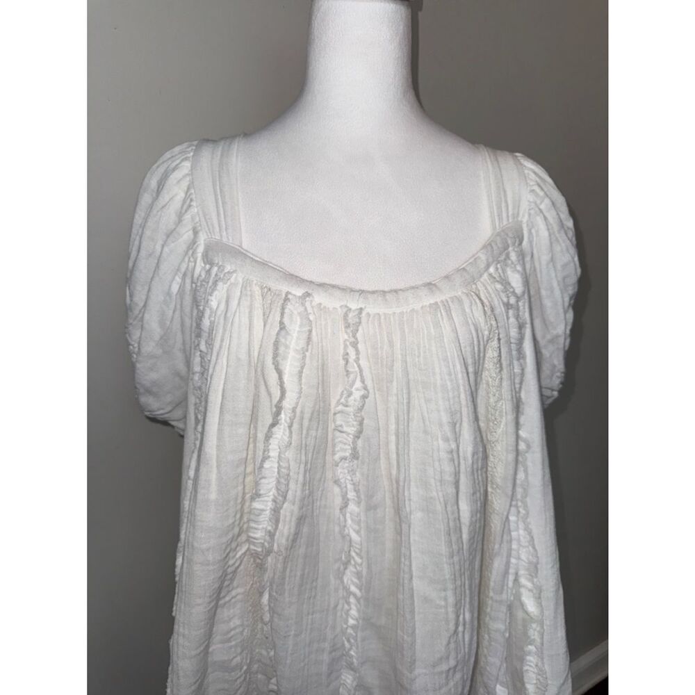 Free People White Boho Peasant Tunic - Picture 4 of 10